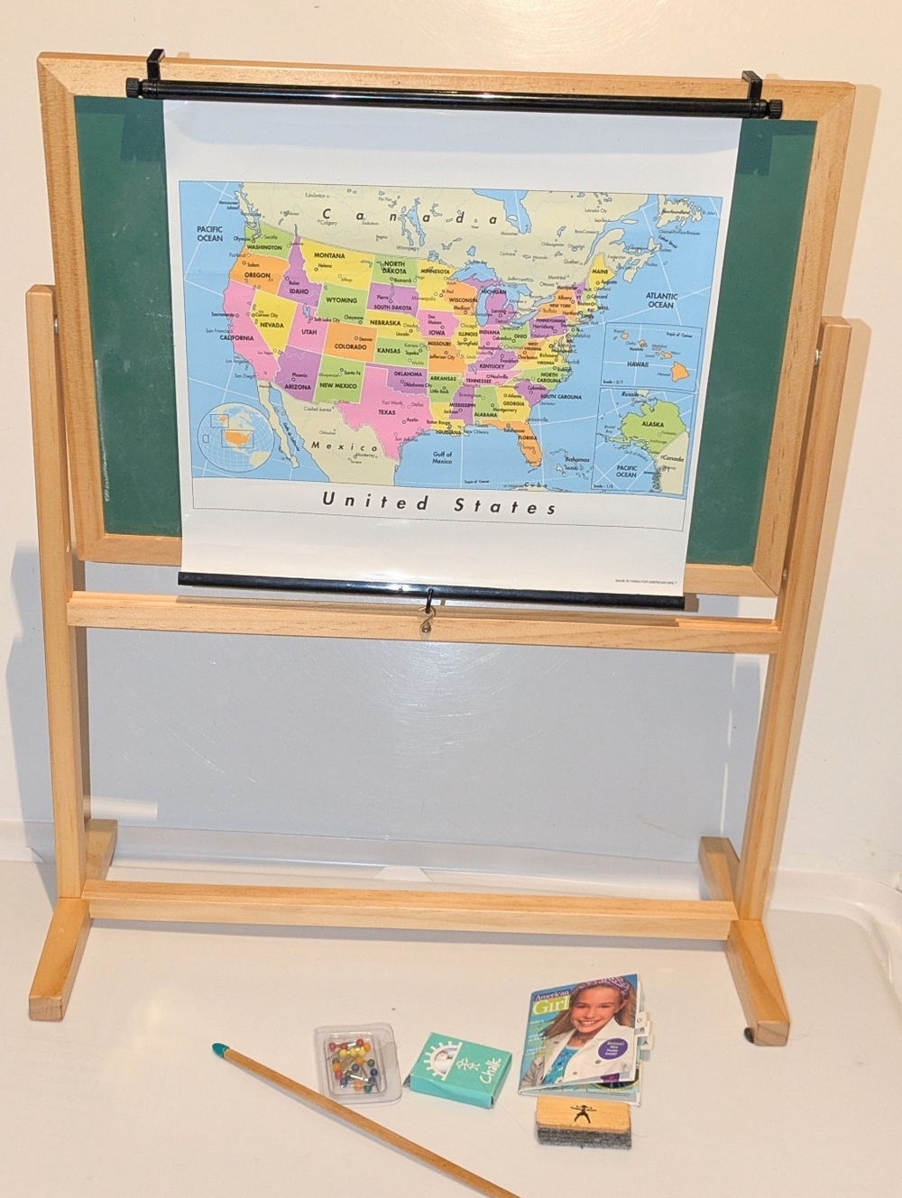 American Girl Pleasant Company VINTAGE Chalk Bulletin Board Set Complete RARE